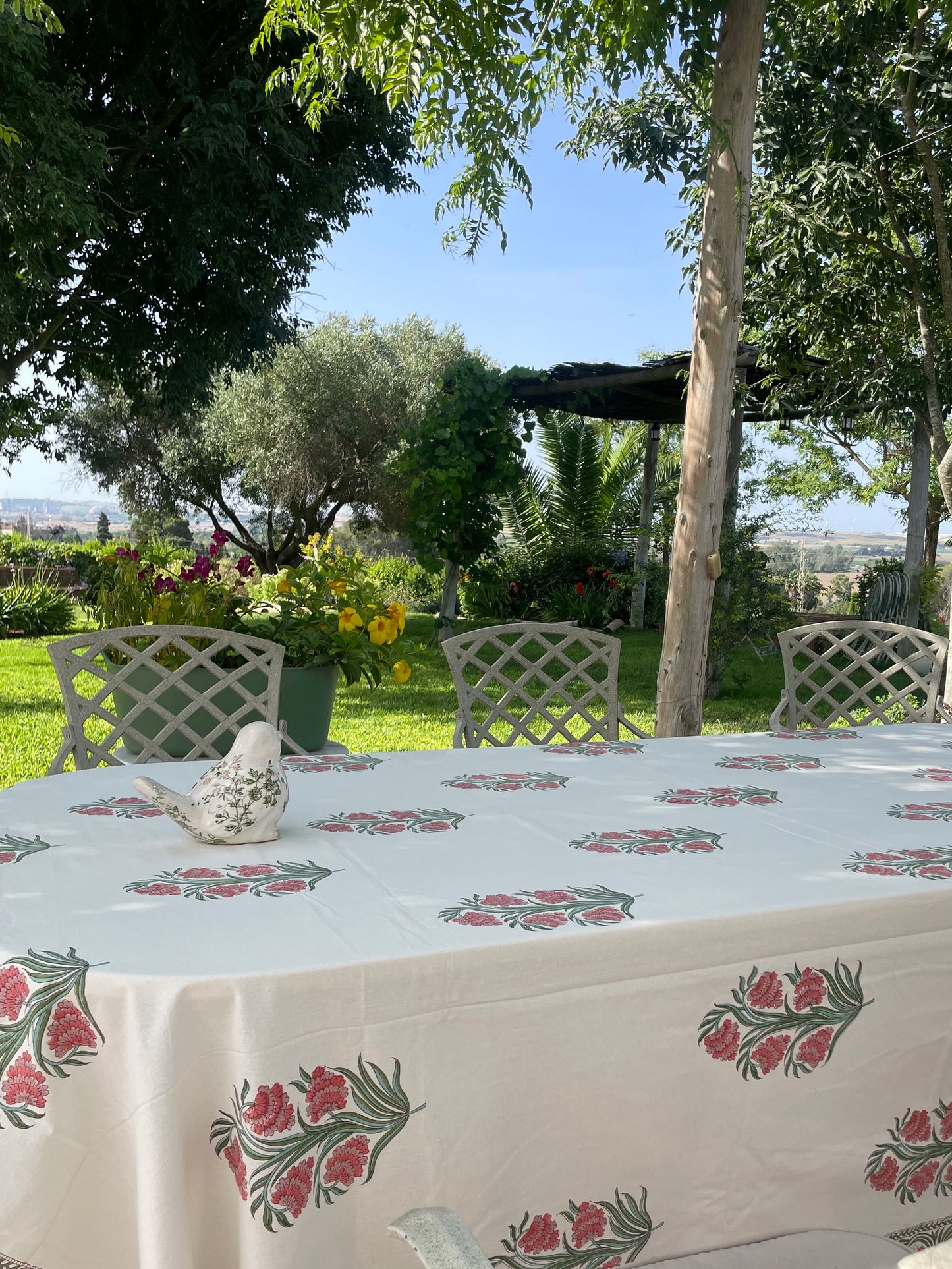 Mantel CHAMELEE ROSA 140x230 6 servilletas